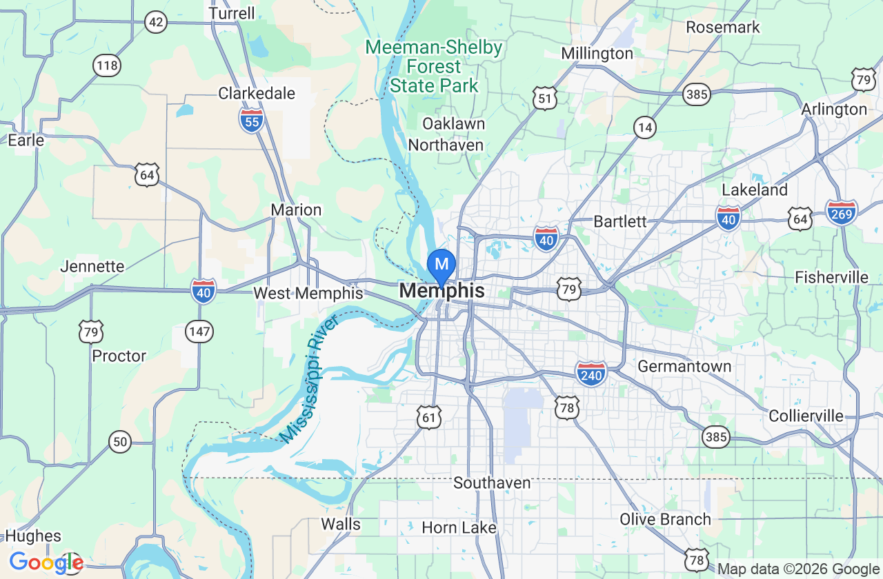 Memphis, TN market map accent